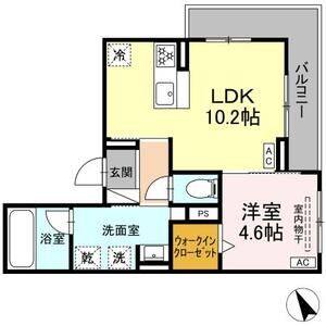 1LDK 間取り図