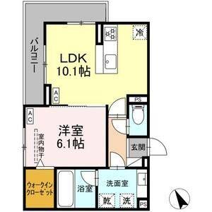 1LDK 間取り図