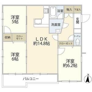 3LDK 間取り図