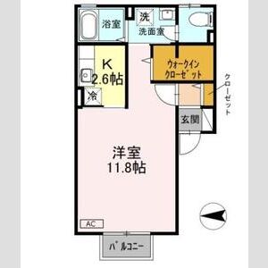 1K 間取り図