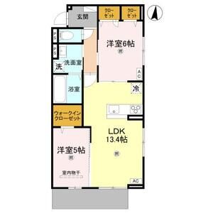 2LDK 間取り図