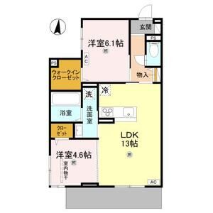2LDK 間取り図