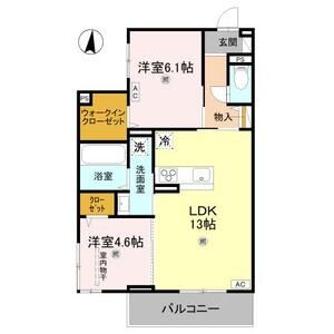 2LDK 間取り図