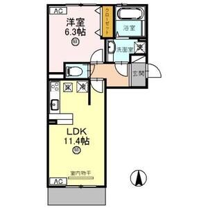 1LDK 間取り図