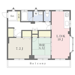 2LDK 間取り図