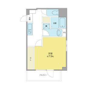1K 間取り図