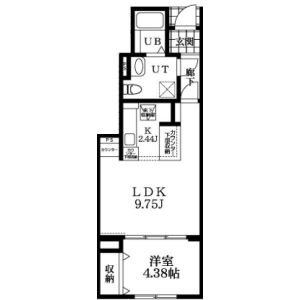 1LDK 間取り図