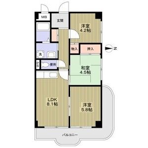 3LDK 間取り図