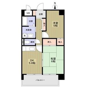 2DK 間取り図