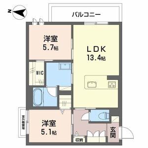 2LDK 間取り図