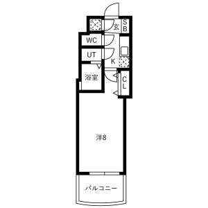 1K 間取り図