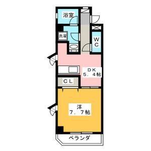 1DK 間取り図