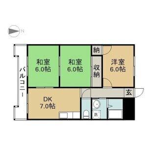 3DK 間取り図
