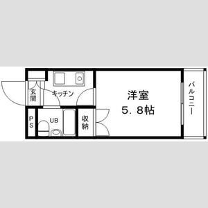 1K 間取り図