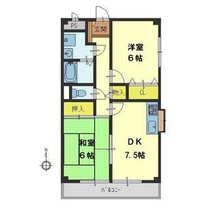 2DK 間取り図