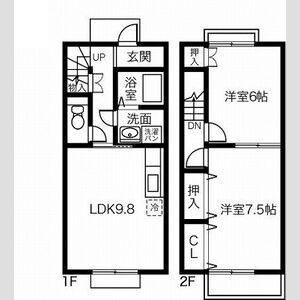 2LDK 間取り図