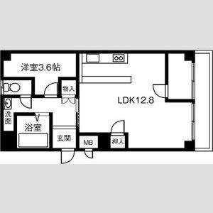 1LDK 間取り図