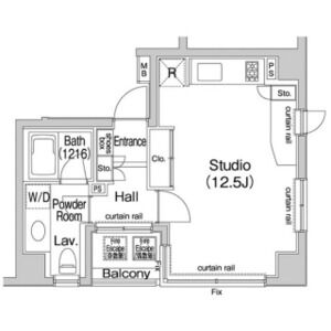 ワンルーム 間取り図