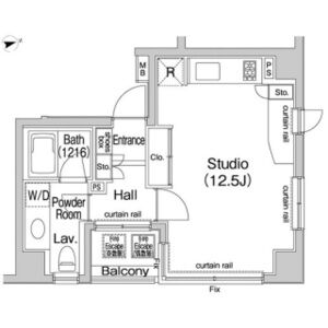 ワンルーム 間取り図