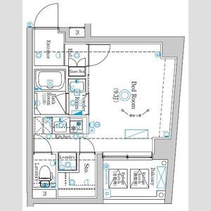 ワンルーム 間取り図