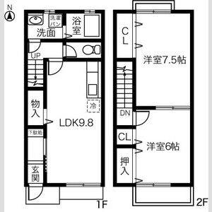 2LDK 間取り図
