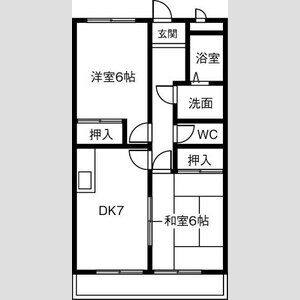 2DK 間取り図