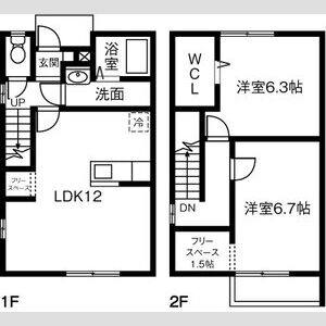 2LDK 間取り図