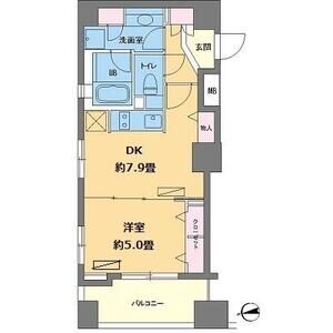1DK 間取り図