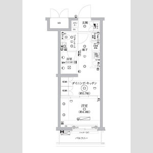 1DK 間取り図