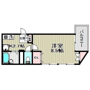 1K 間取り図
