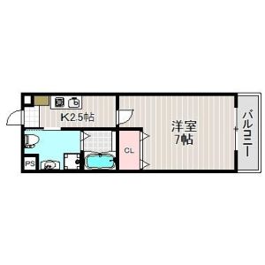 1K 間取り図