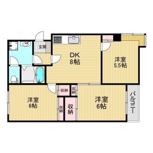 3DK 間取り図