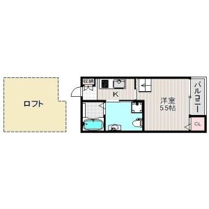 1K 間取り図