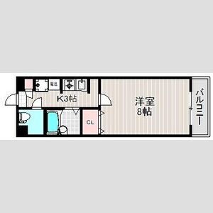 1K 間取り図