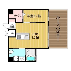 1LDK 間取り図