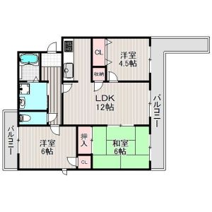 3LDK 間取り図