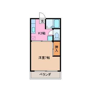 1K 間取り図
