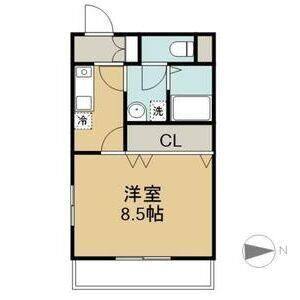 1K 間取り図