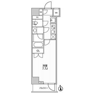 1K 間取り図