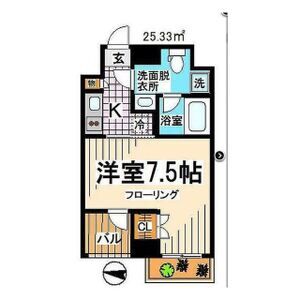 1K 間取り図