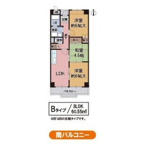 2LDK 間取り図