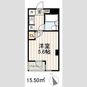 1K 間取り図