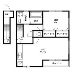 1LDK 間取り図