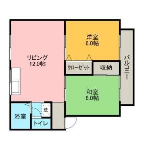 2LDK 間取り図