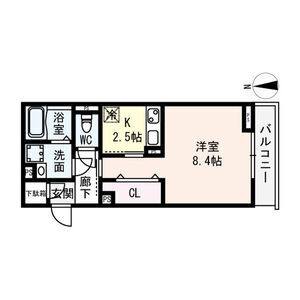 1K 間取り図