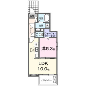 1LDK 間取り図