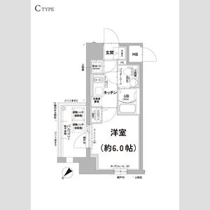 1K 間取り図