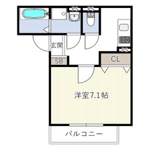 1K 間取り図