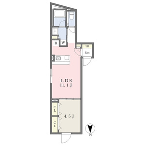 1LDK 間取り図
