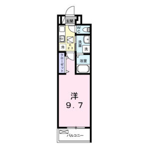 1K 間取り図